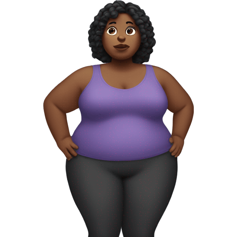 fat black woman with no arms emoji