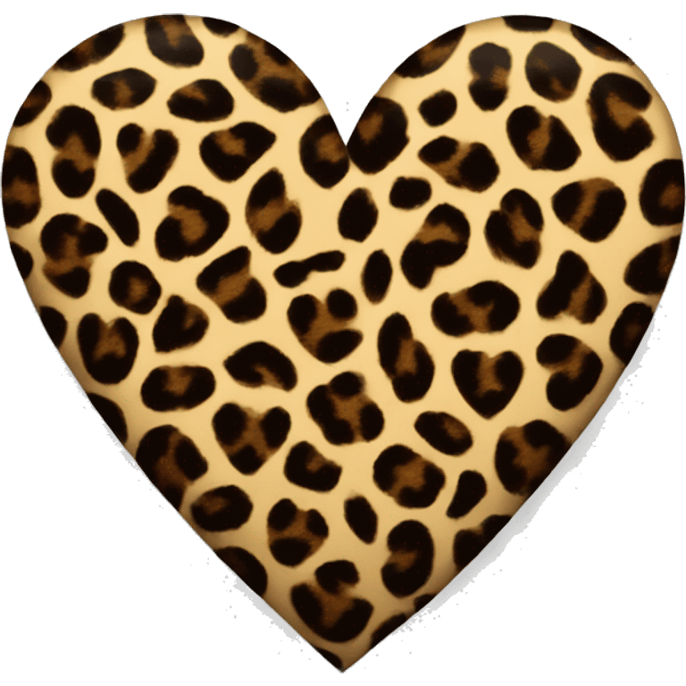 Leopard print heart emoji