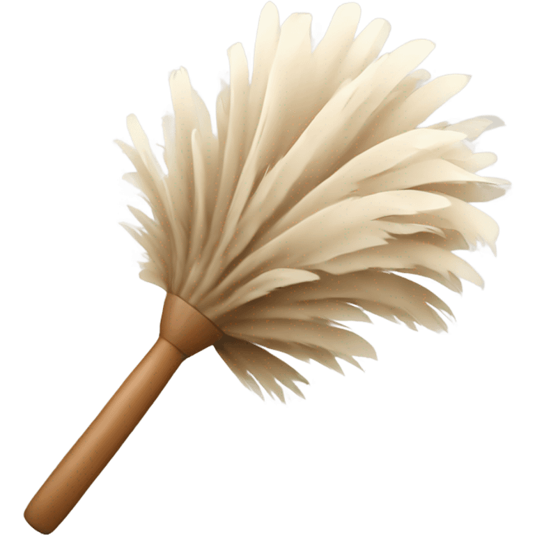 Feather duster white beige  emoji