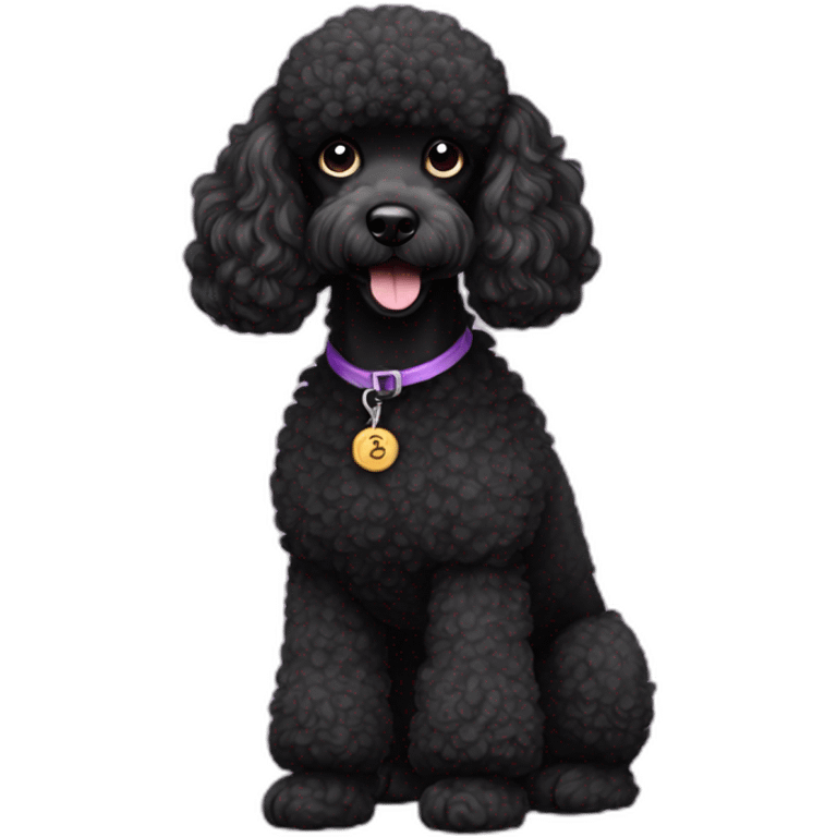 black poodle full body emoji