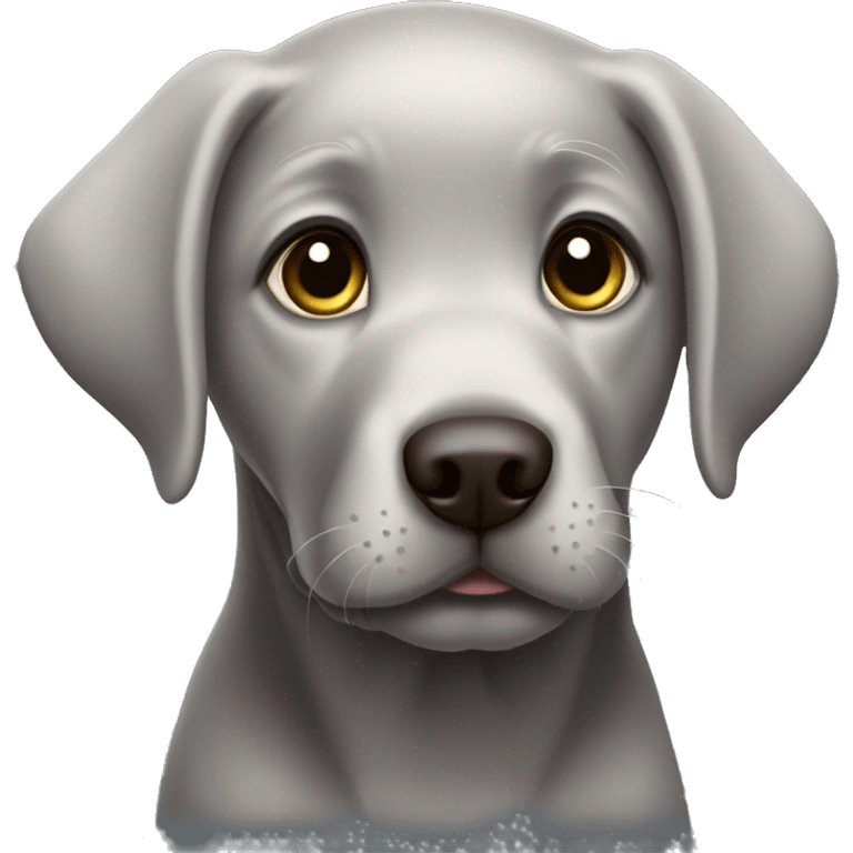 Silver Labrador puppy emoji