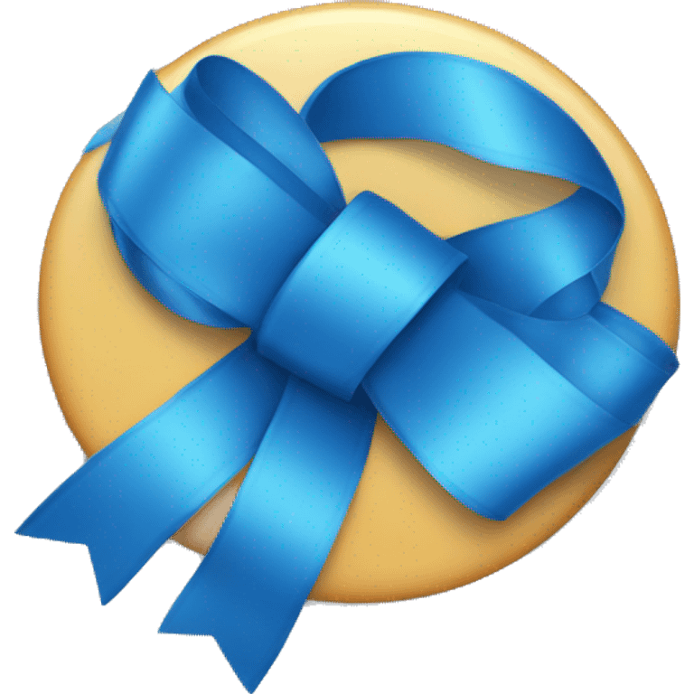 blue ribbon  emoji