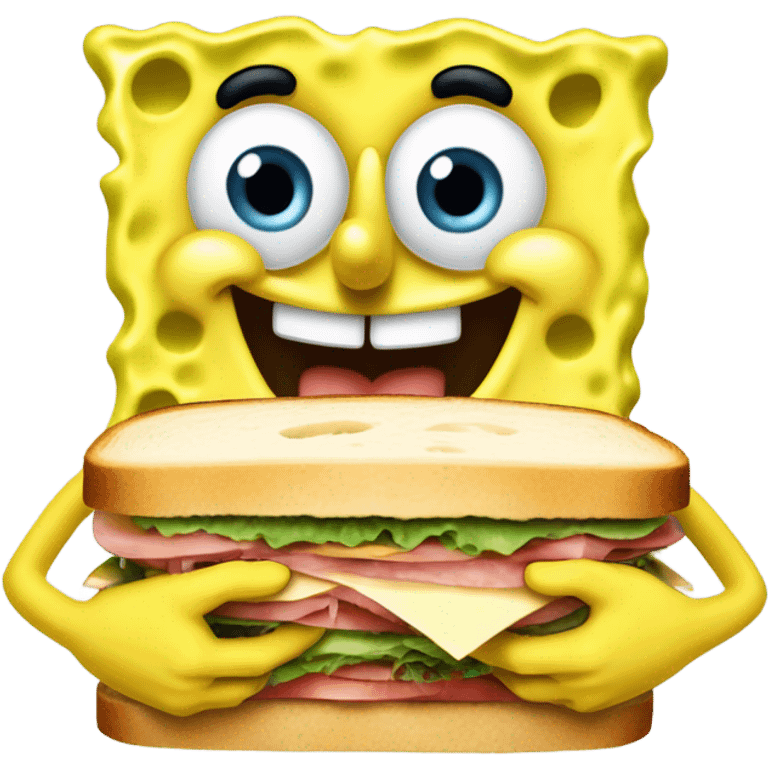 SpongeBob SquarePants eating sandwich emoji