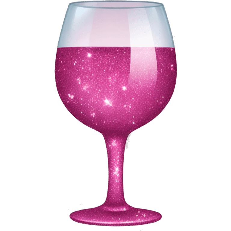 pink sparkly wine glass emoji