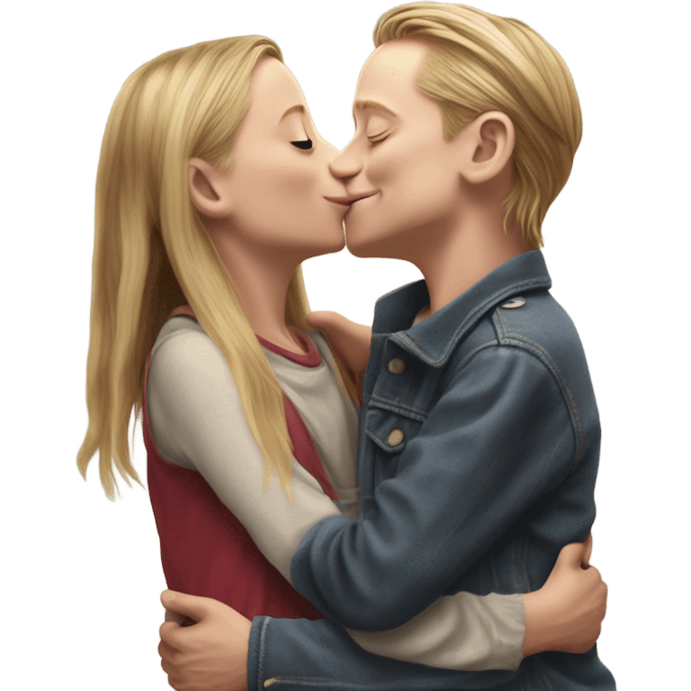 macaulay culkin kissing girl emoji