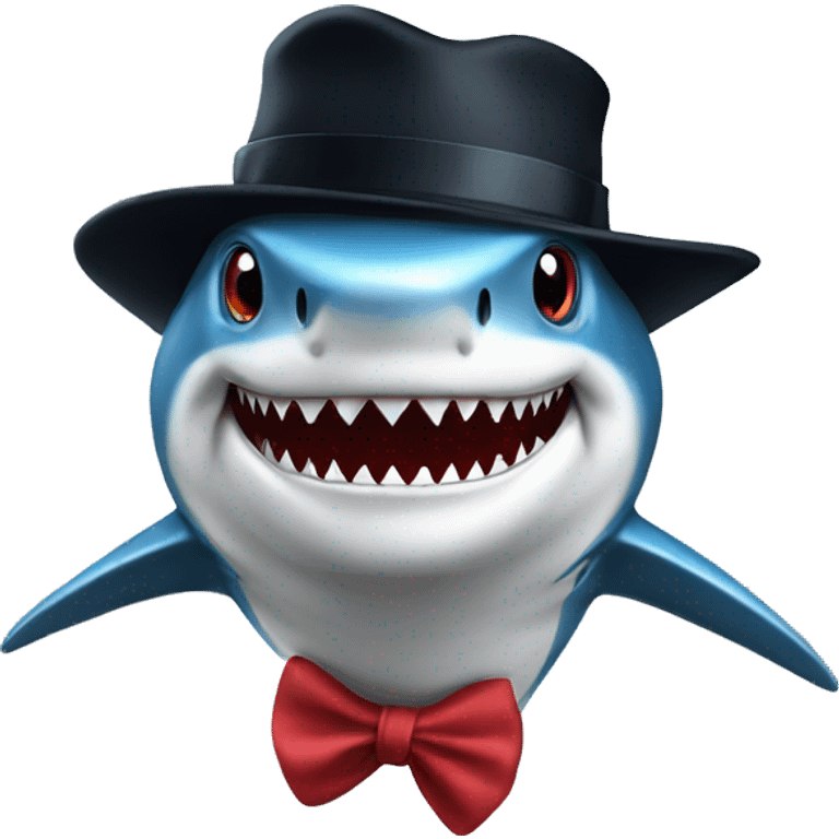 shark with top hat emoji