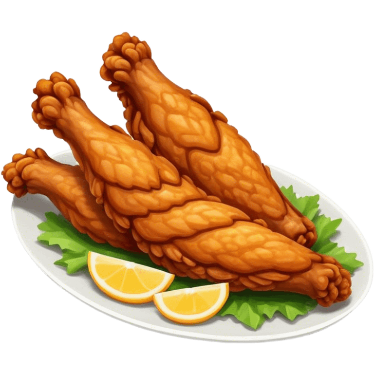 Fried chicken wing emoji