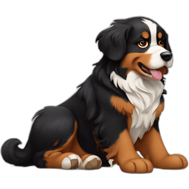 bernese mountain dog viking emoji