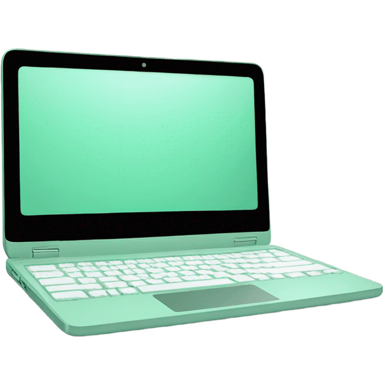 Mint green laptop  emoji