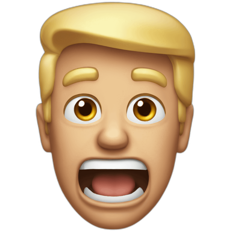 Yelling Donald Trump emoji