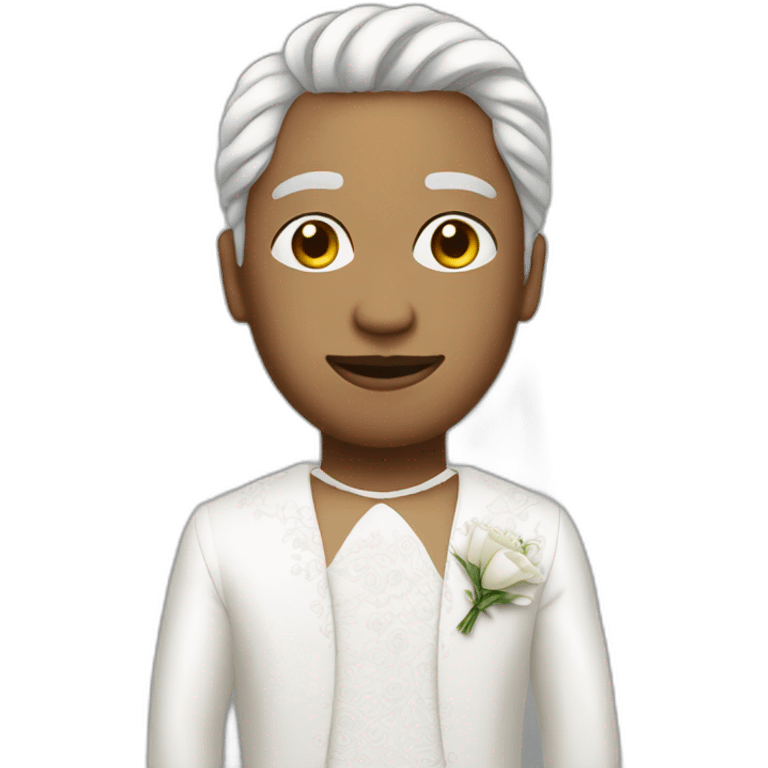 A Sibilo man in a wedding dress emoji