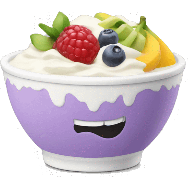 Fruit yoghurt bowl emoji