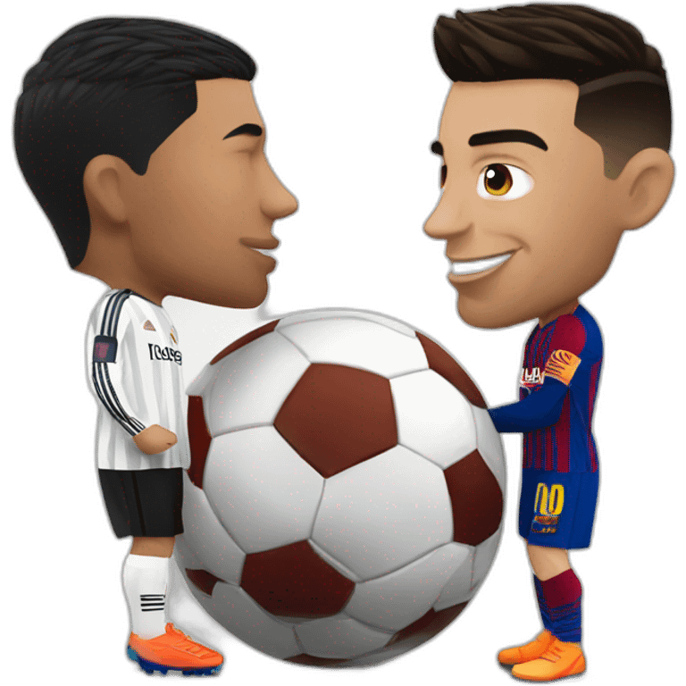 Ronaldo-kiss-Messi emoji