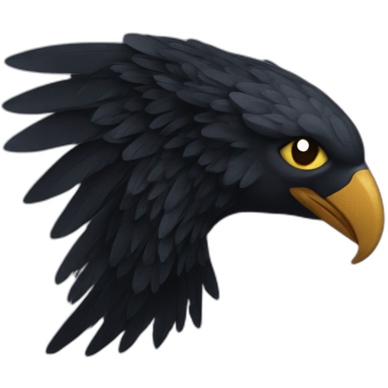 A black wing emoji