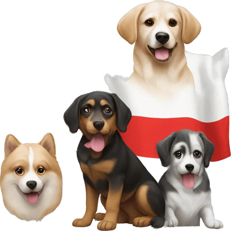 russian flag with dogs emoji