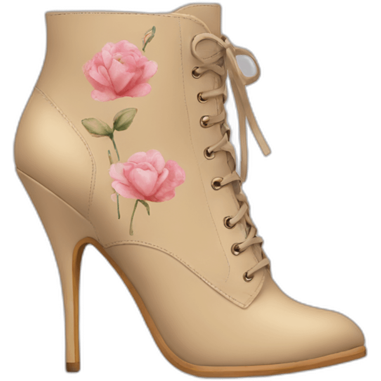 high-heels-boot-beige-with-drawings emoji