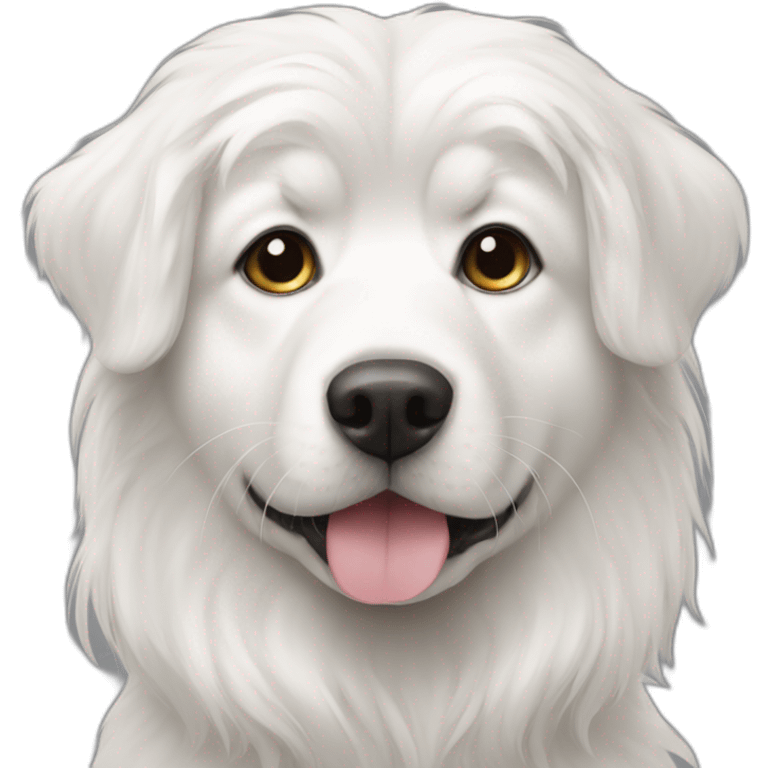 dog samojede white long hair emoji