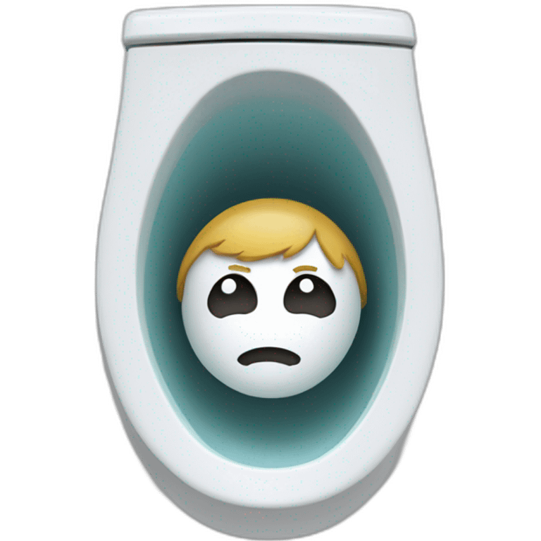 head inside a toilet bowl emoji