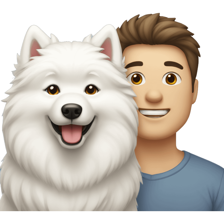 samoyed and couple emoji