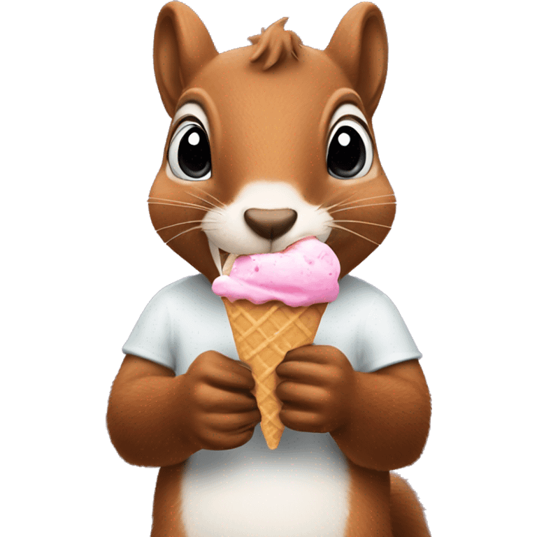 Squirrel eating ice cream sandwich  emoji