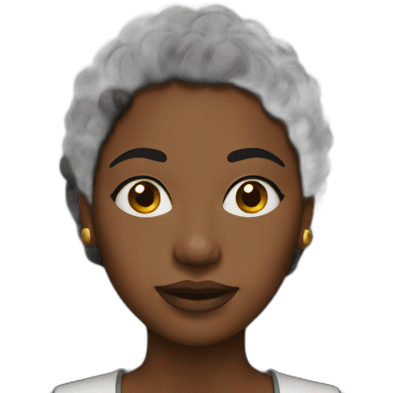 Black woman empowered emoji