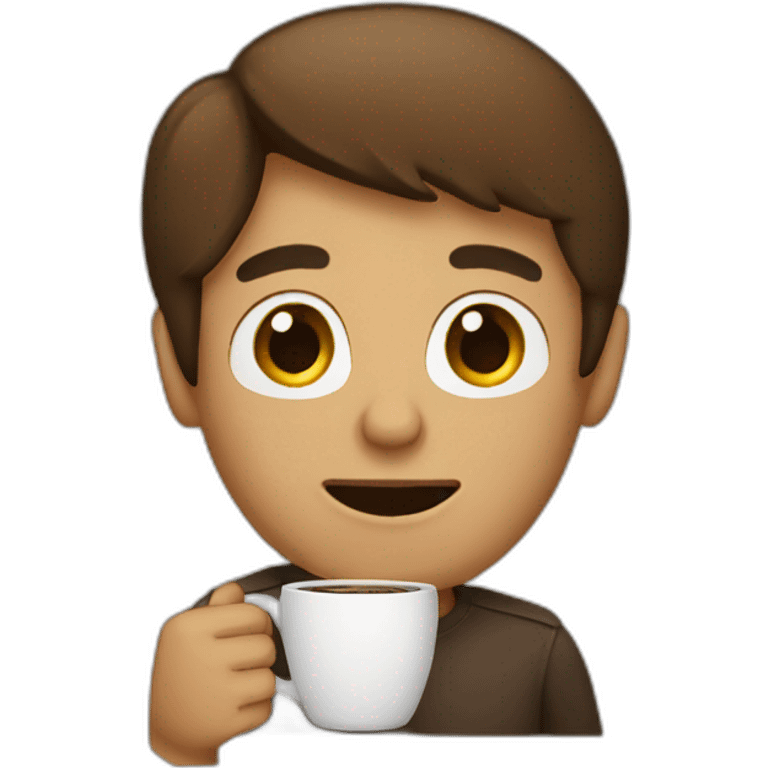 person drinking coffee emoji