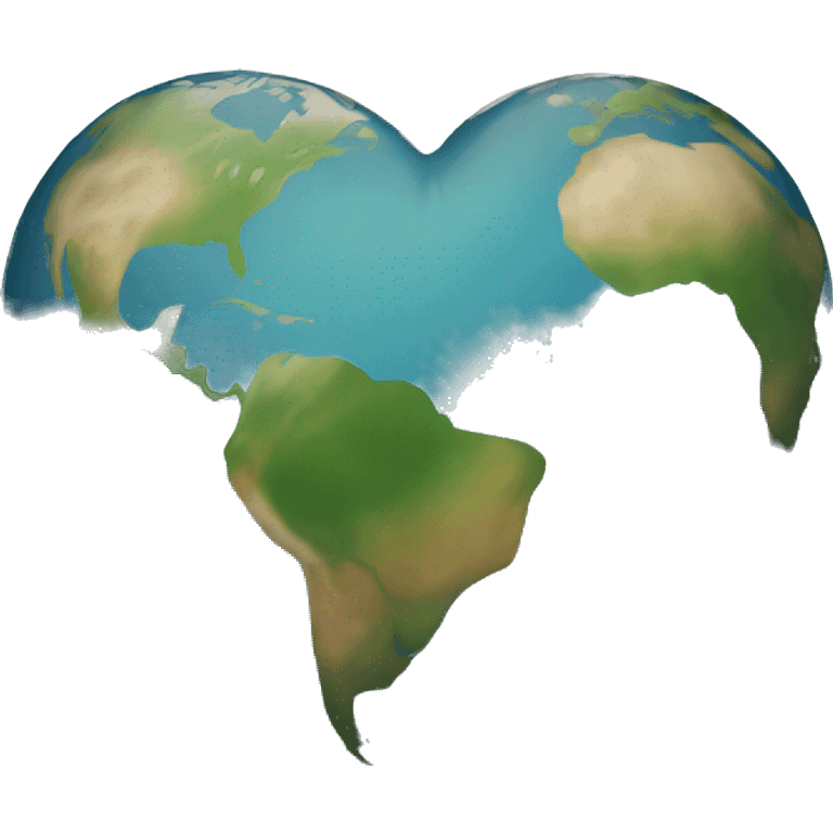 heart shaped earth emoji