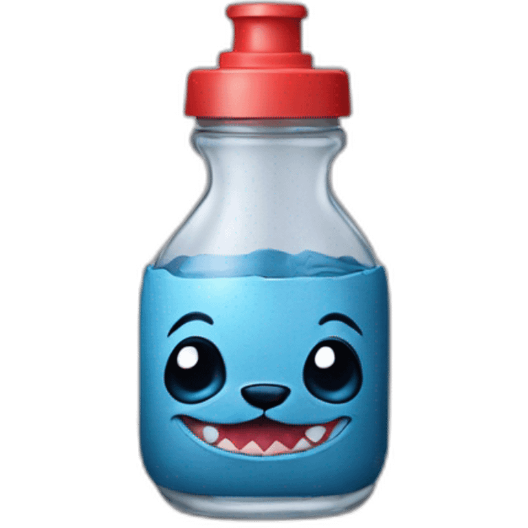 Stich with bottle emoji