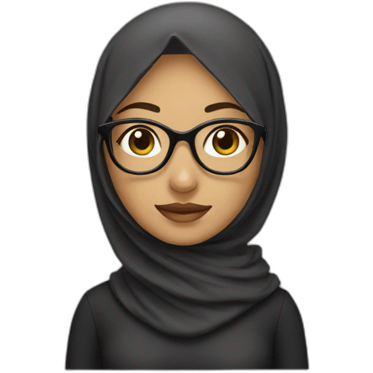 Hijab girl with glasse emoji