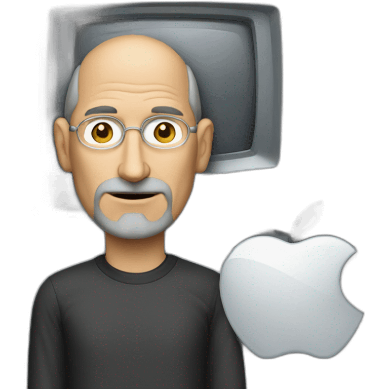 steve jobs and computer emoji