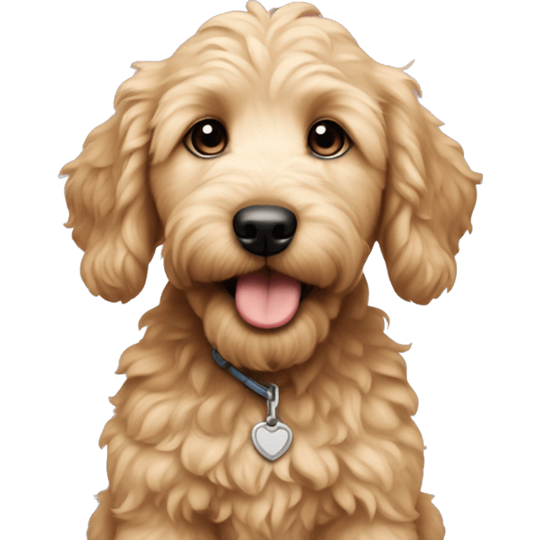 Golden doodle puppy emoji