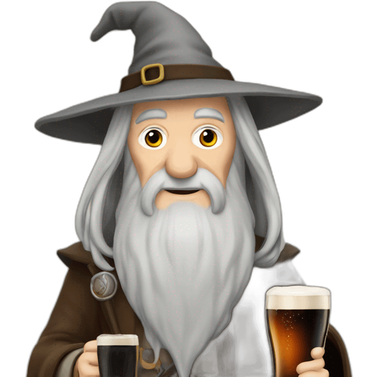 gandalf having a pint of guinness emoji