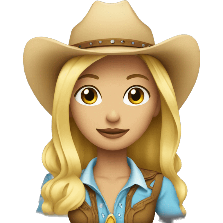 a blonde cowgirl princess  emoji