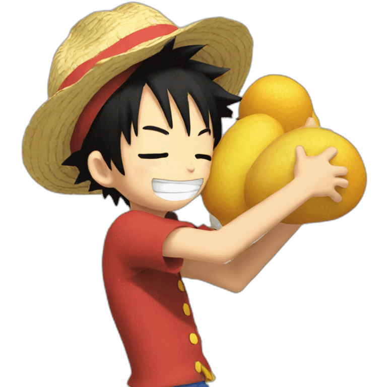 Luffy hug food emoji