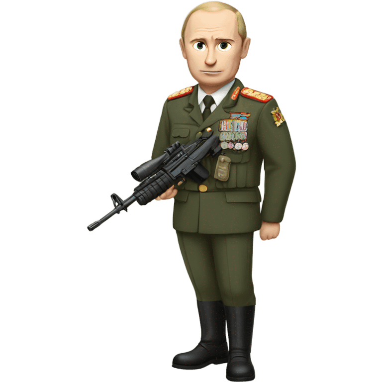 Putin with an gun emoji