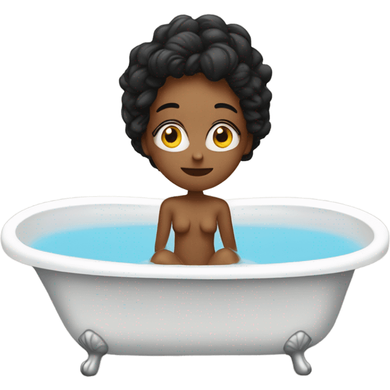 Elyse Falack in the bathtub emoji