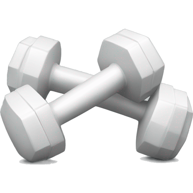 white dumbbells  emoji