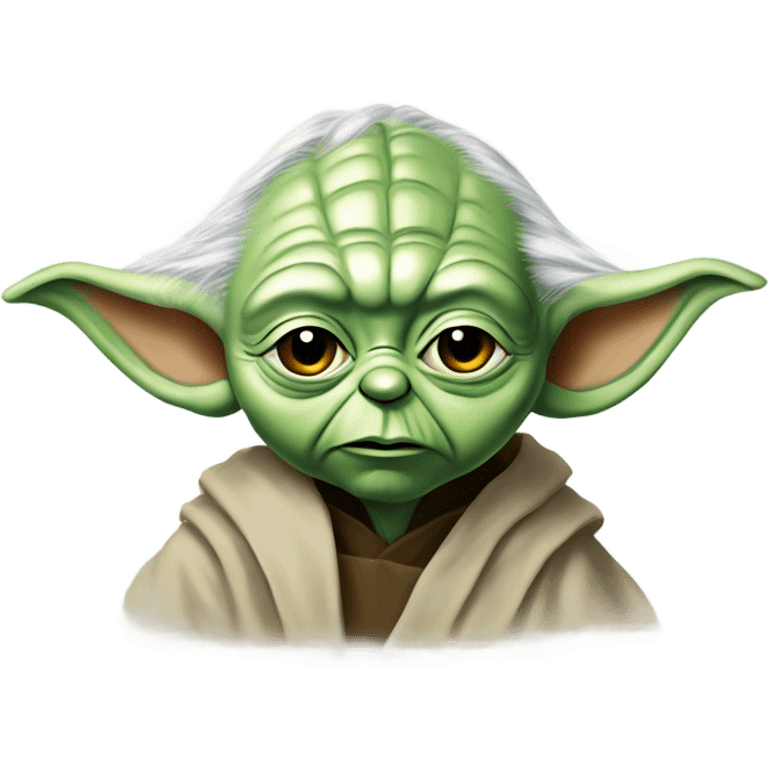 Master Yoda draws on a graphics tablet emoji