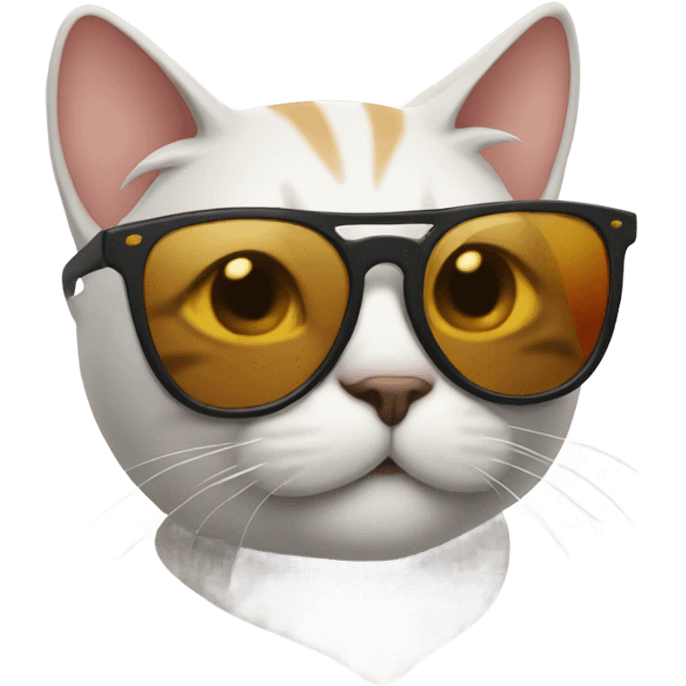 cat with sunglasses drinking a  emoji