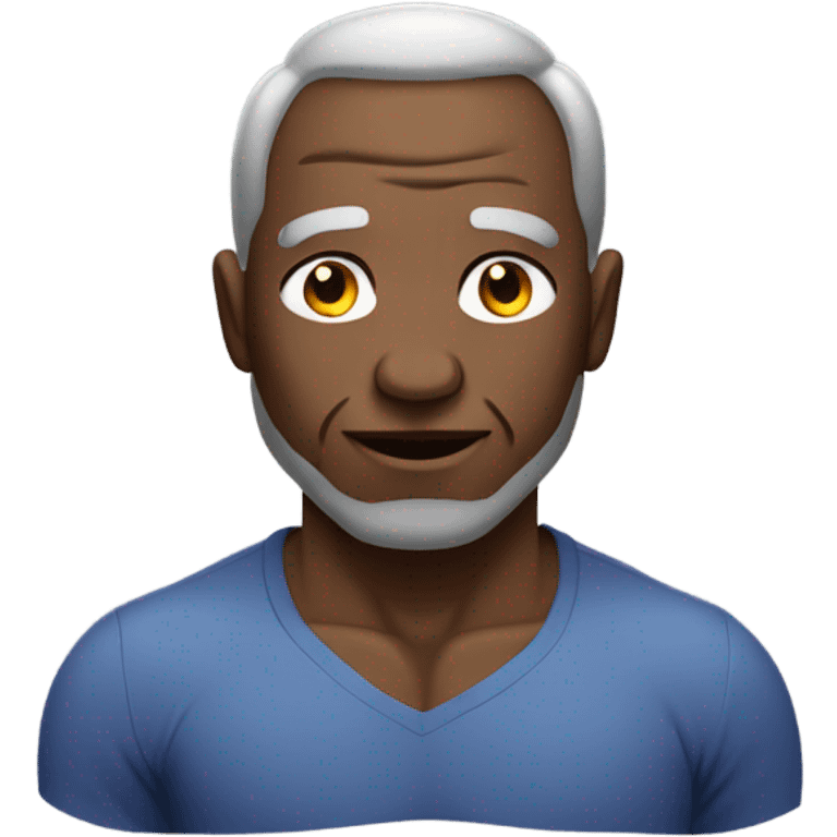 muscular old black man shirt off emoji