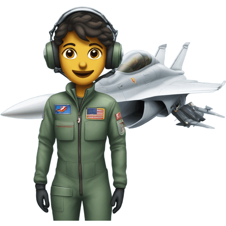 Jet pilot with a Jet Fighter  emoji