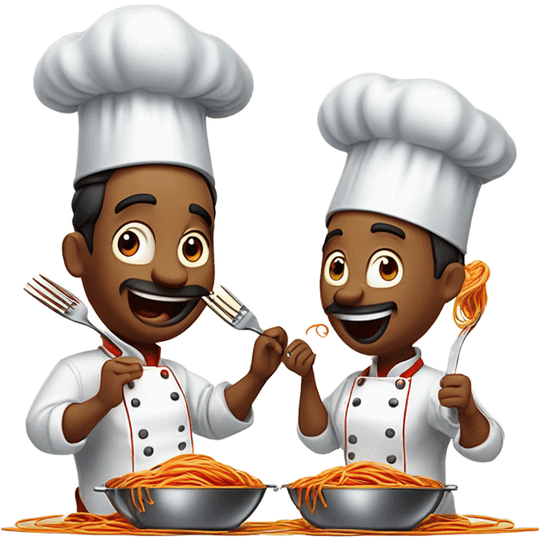 Spaghetti cooking battle  emoji