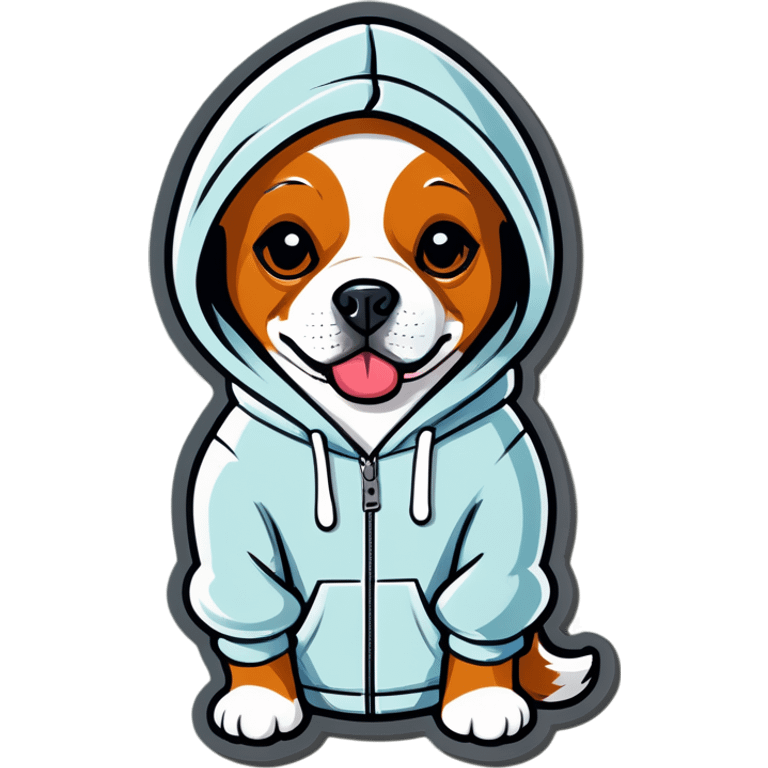 dog wearing a hoodie emoji