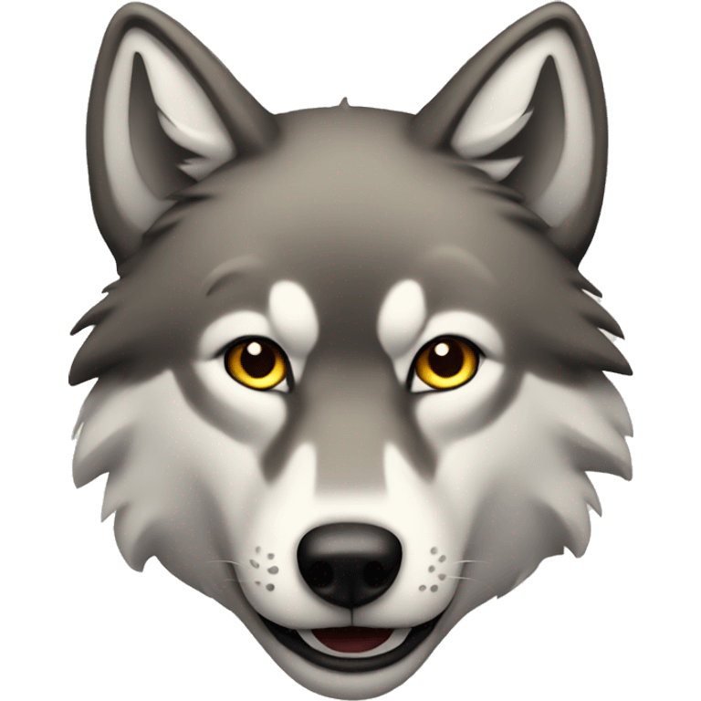 A wolf emoji