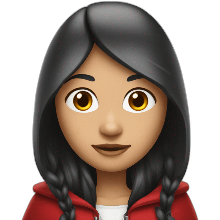 red-ridding-hood-long-straight-black-hair-with-white-streak-hair emoji