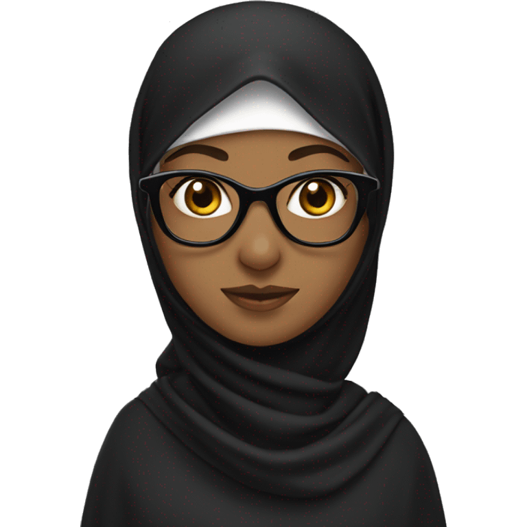 niqab girl with glasses emoji