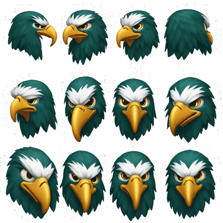 eagles in a line emoji