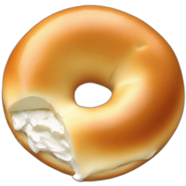 Cream cheese bagel emoji