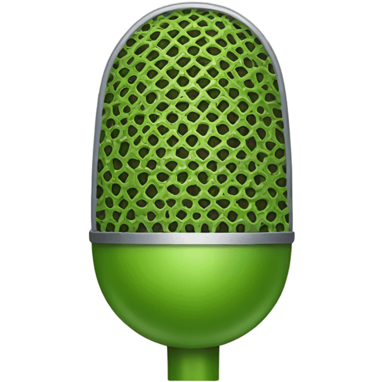 Microphone with the shape of an avocado emoji