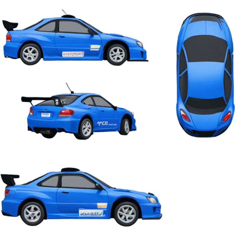 Blue Subaru rs coupe wrc  emoji